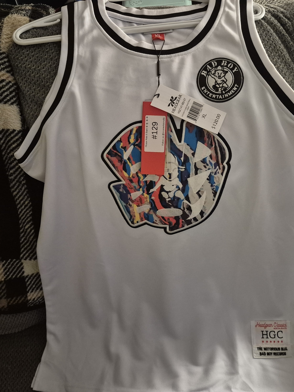 Bad Boy Records Vintage Basketball Jersey XL